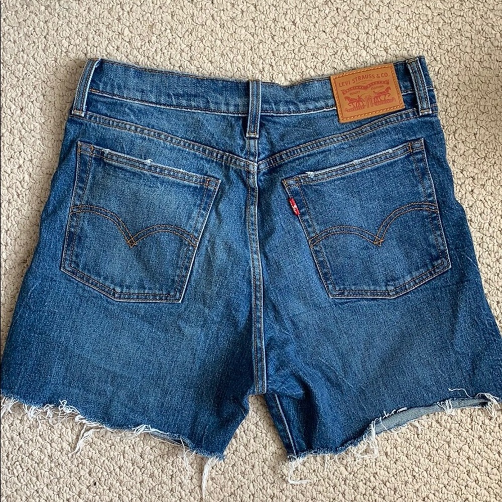 Levi’s cutoff distressed denim shorts